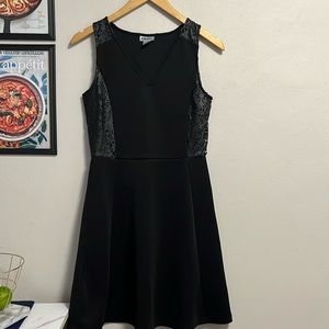 DKNY Black Fit & Flare Dress